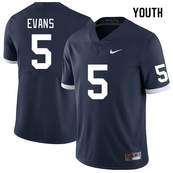 Youth #5 Omari Evans Penn State Nittany Lions College Football Jerseys Stitched Sale-Retro - Click Image to Close